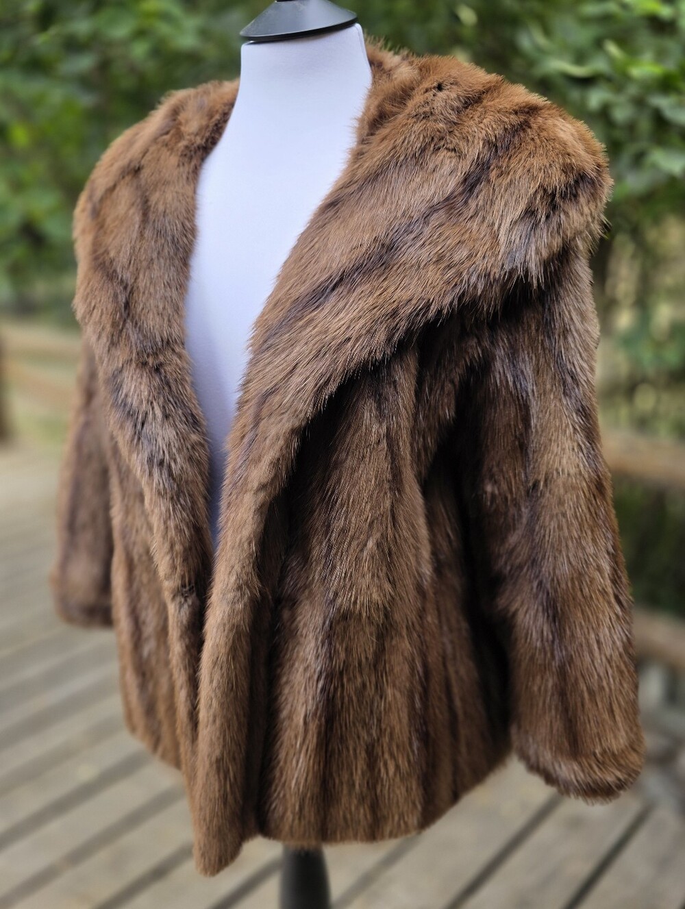 ✨ Vintage 1968 Custom-Made Genuine Musquash Fur Coat – Gage & Vogt ✨